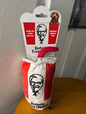 KFC Kentucky Fried Chicken Soda Cup Plush Dog Toy NWT
